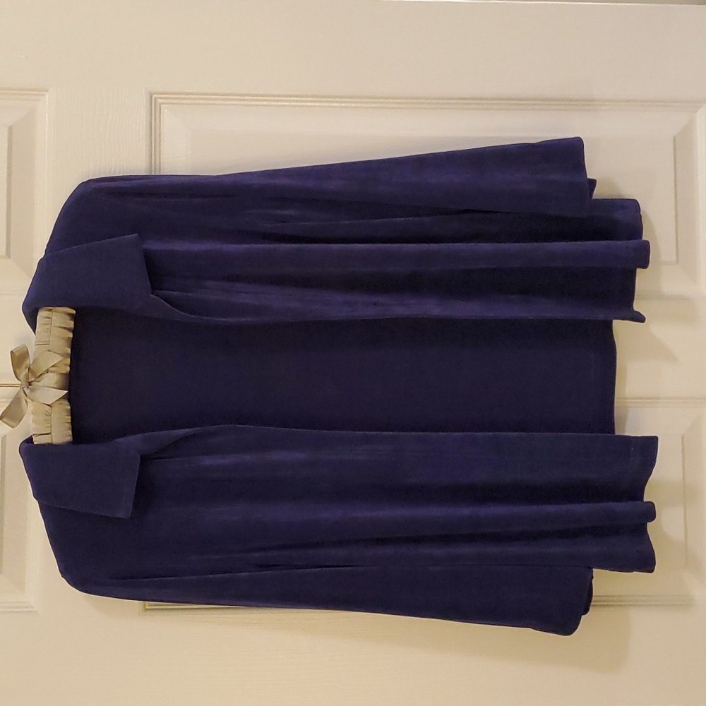 Softwear Petites by Mark Singer Women's Jacket, Size Petite Large, Blue